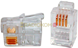 Телефонный разъем PLUG-4P4C-P-C2-100 (100 шт) (БЕЗ ГТД)